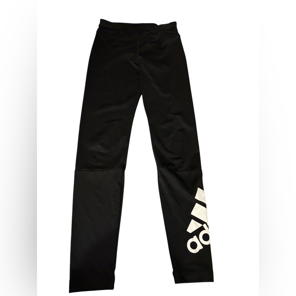 Adidas kids black leggings - Picture 1 of 3